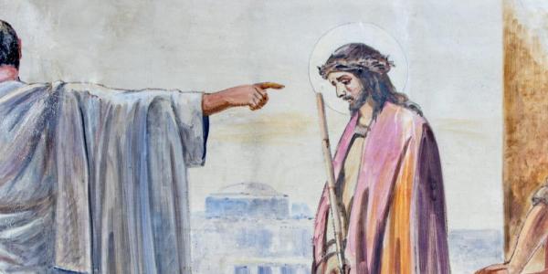 Quinta stazione: Gesù è giudicato da Pilato 